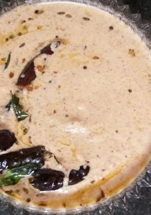 A picture of Peanut and Roasted gram dal chutney.