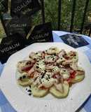 Ensalada de caballa con Vidalim y mahonesa de aguacate