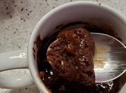 A picture of chocolate mug cake