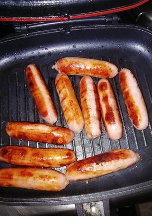 A picture of Grilled pork sausages #15minutescookingchallenge.