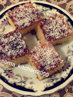 صورة لوصفة الكيكة المسقية بالشربات (القطر)