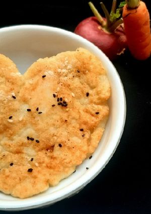 Hình của món Bánh khoai tây chiên mè.