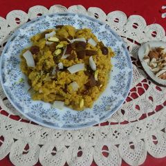 A picture of Nishashta halwa.