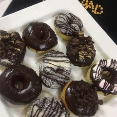 A picture of Chocolate Doughnuts 🍩.