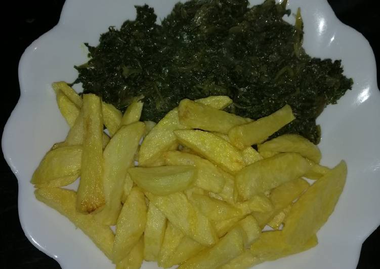 Recipe of Homemade Chips and leftover managu