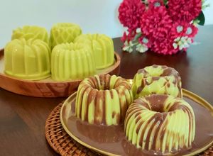 Foto resep Pudding Alpukat Vla Coklat