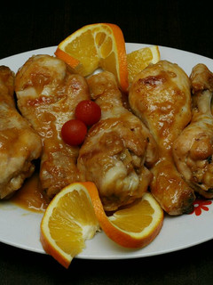 Una foto de Muslos de pollo a la naranja🍊🍗💛 (perfectos para Navidad)