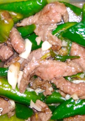 Foto resep Daging Cah Cabe Hijau