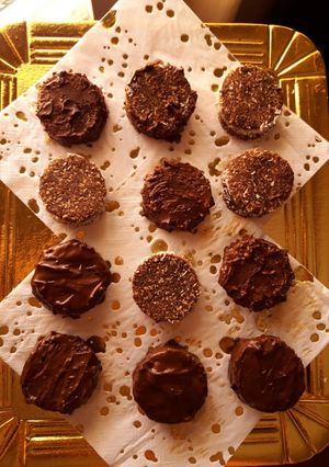Una foto de Alfajores de chocolate