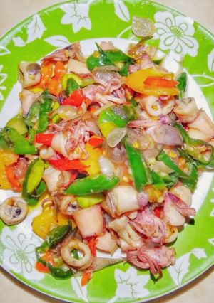 Foto resep Oseng cumi asin pete