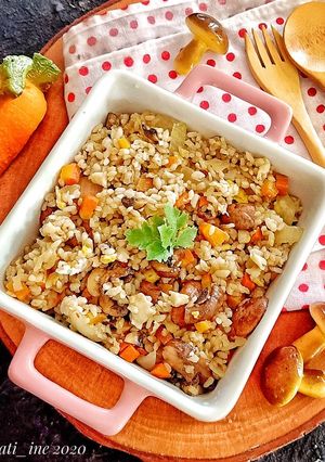 Foto resep Egg & Mushroom Fried Rice