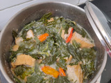 Bobor daun singkong tahu cue