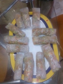 Una foto de Rollitos primavera con papel de arroz