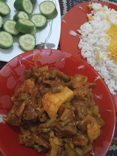 عکسی از دستور خوراک لوبیا سبز