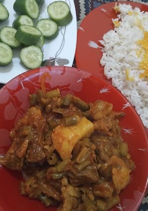 عکسی از دستور خوراک لوبیا سبز
