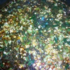 Opiokpor soup(Okra Vegetable soup) A picture of Opiokpor soup(Okra Vegetable soup).
