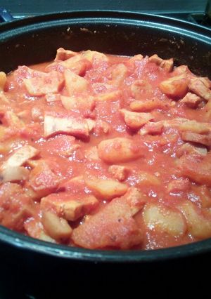 Una foto de Emperador con patatas