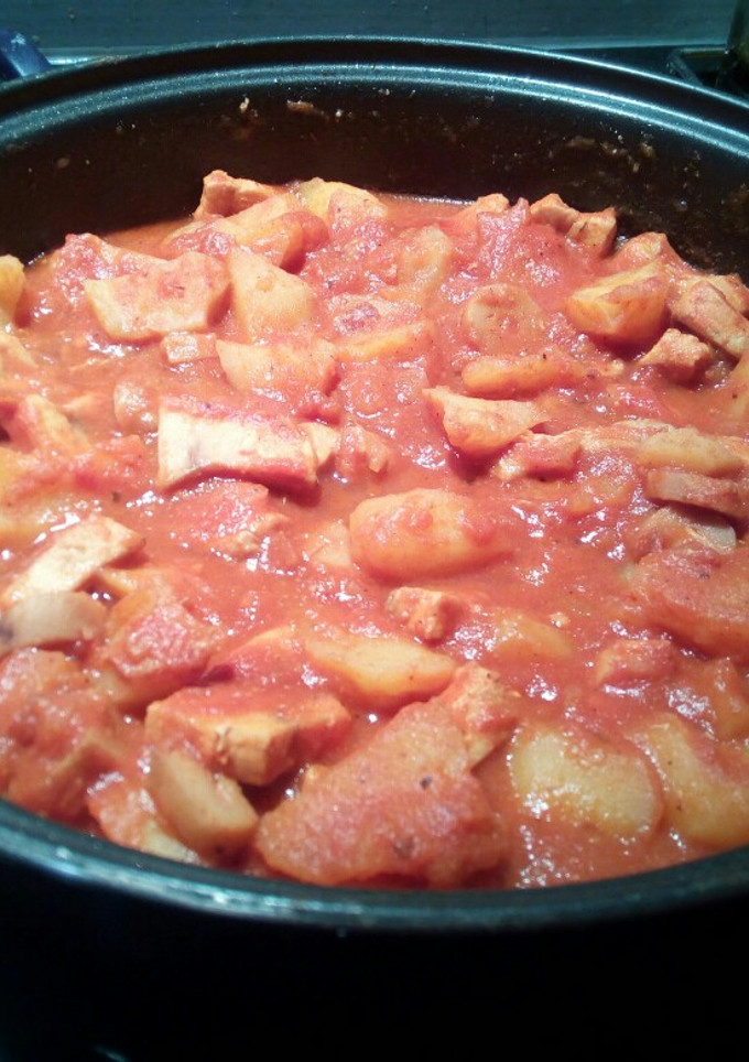 Una foto de Emperador con patatas