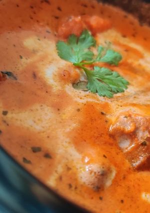 A picture of Kashmiri dum aloo.