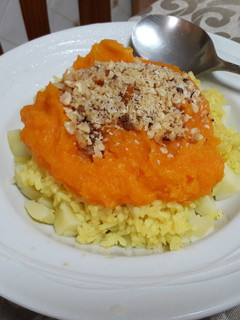 Una foto de Arroz con calabaza vegano 🍚