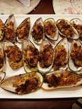 Roasted Mussels with Garlic-Butter Crumbs