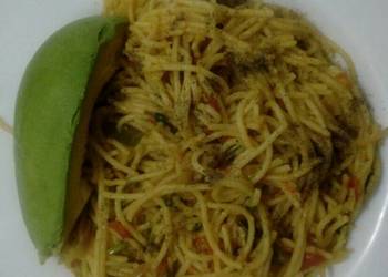 How to Make Appetizing Spaghetti mix and ovacado