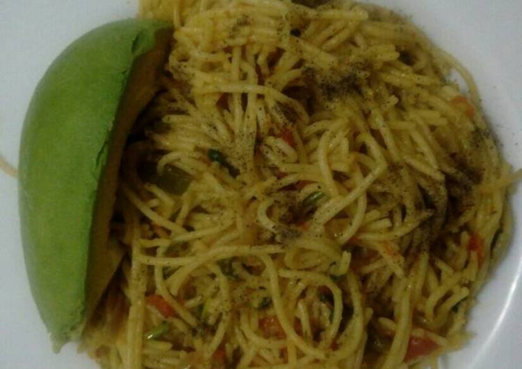 Recipe of Perfect Spaghetti mix and ovacado