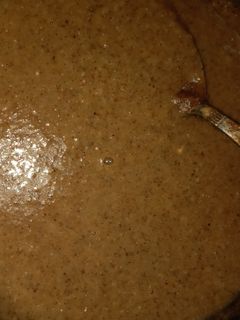 عکسی از دستور پخت حریره بادام و سویق و قوتو به سبک دنیز