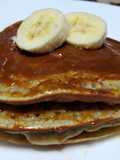 Panqueques de banana con dulce de leche