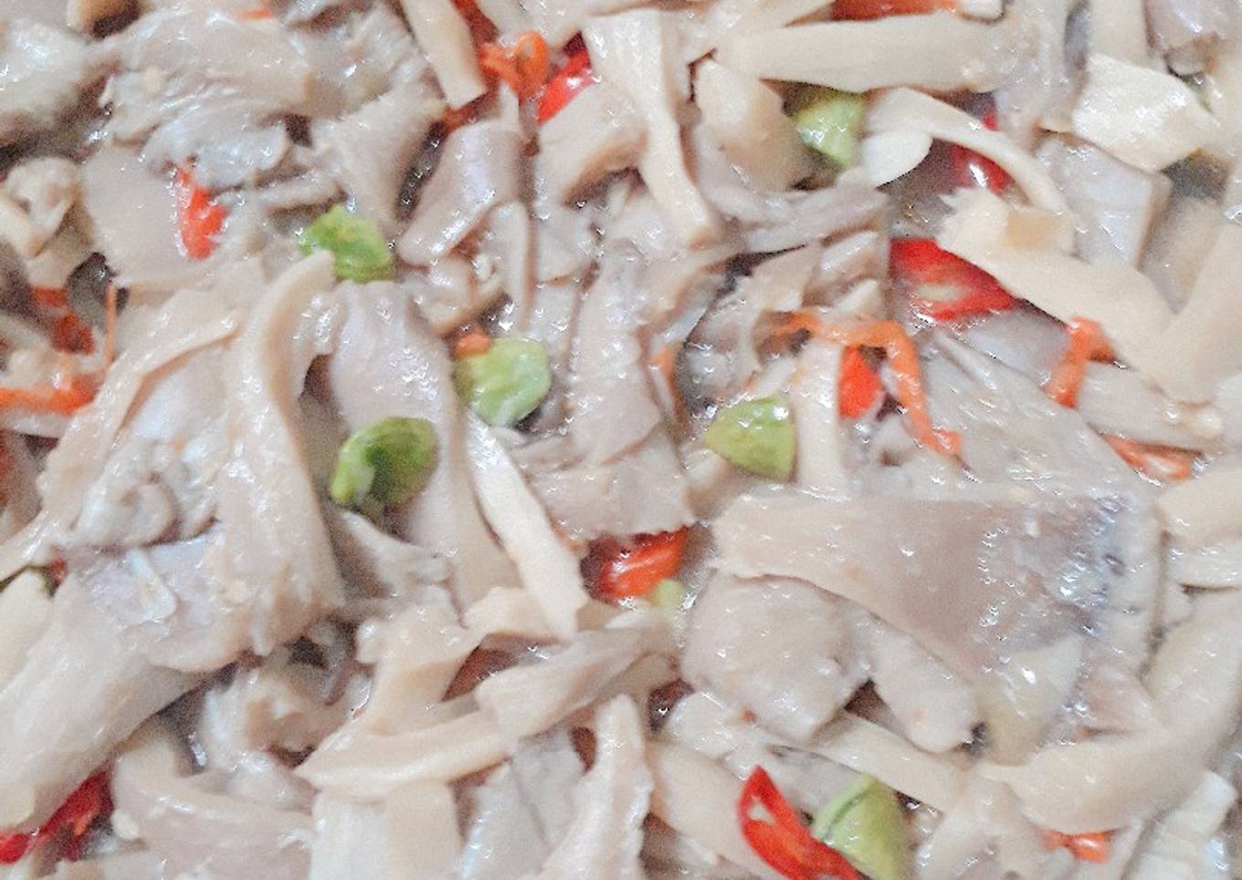 Tumis jamur pete