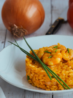 Una foto de Arroz con langostinos y gambas