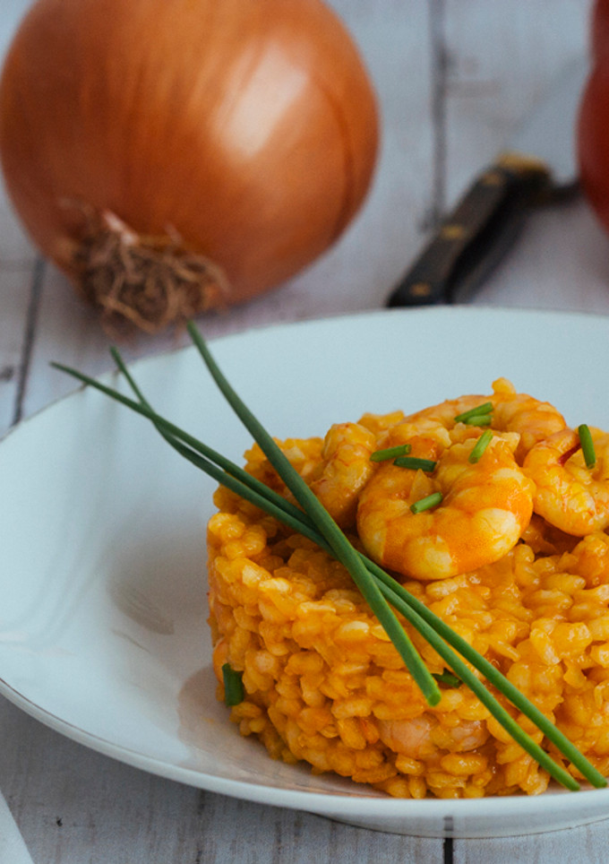Una foto de Arroz con langostinos y gambas