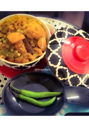 A picture of Cauliflower Sabji/Aloo-Phulkopir Dalna: Typical Bengali Style (No Onion-Garlic).