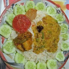 Plain rice with mong masur dal. #cookpadApp A picture of Plain rice with mong masur dal. #cookpadApp.