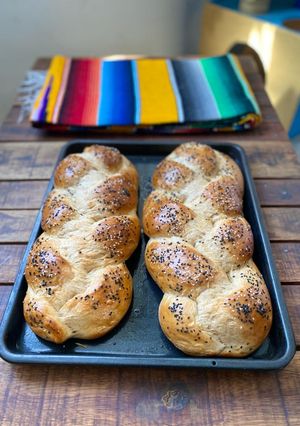 Una foto de Pan de jalá integral