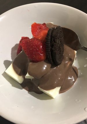 Foto resep Milk Pudding with Chocolate Sauce