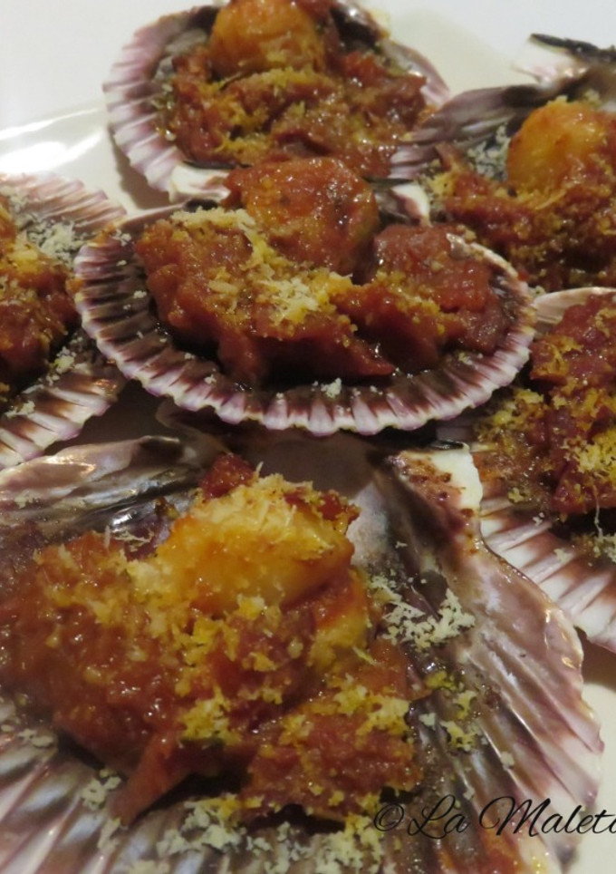 Una foto de Vieiras al horno