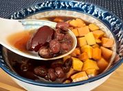 A picture of beans and yam