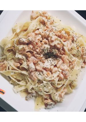 Une photo de Tagliatelle au saumon fumé