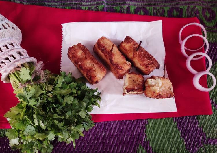Easiest Way to Prepare Super Quick Homemade Cheese garlic paneer croquette