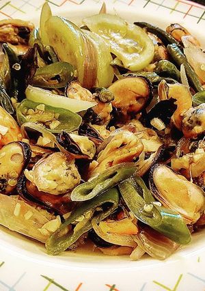 Foto resep Kerang tumis cabe ijo