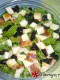 Salad with dried fruits and balsamic vinegar
