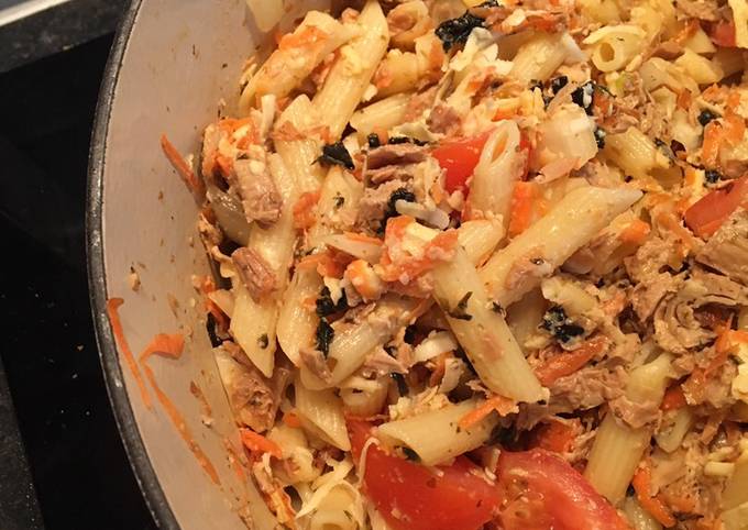Recipe of Speedy Vegan “tuna” pasta salad