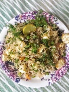 पनीर- मटार पुलाव (paneer mutter pulav recipe in marathi) रेसिपी चे मुख्य फोटो