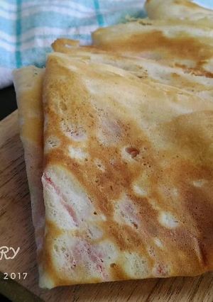 Foto resep Crepes Strawberry Eggless