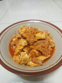 Foto resep Krecek tahu kerupuk kulit bumbu kuning simple