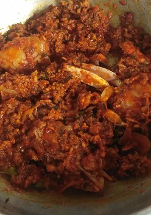 A picture of Crab sukka masala.