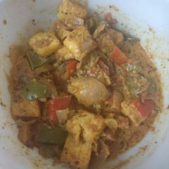 A picture of Paneer do pyaza.
