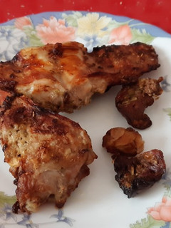 Una foto de Conejo al ajillo en airfryer