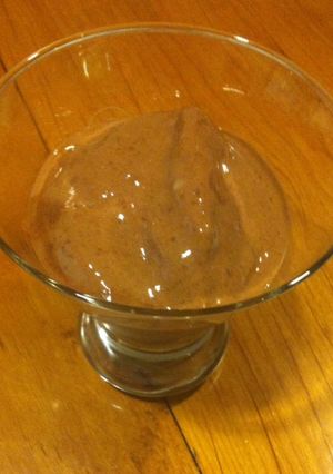 Una foto de Helado de plátano al chocolate
